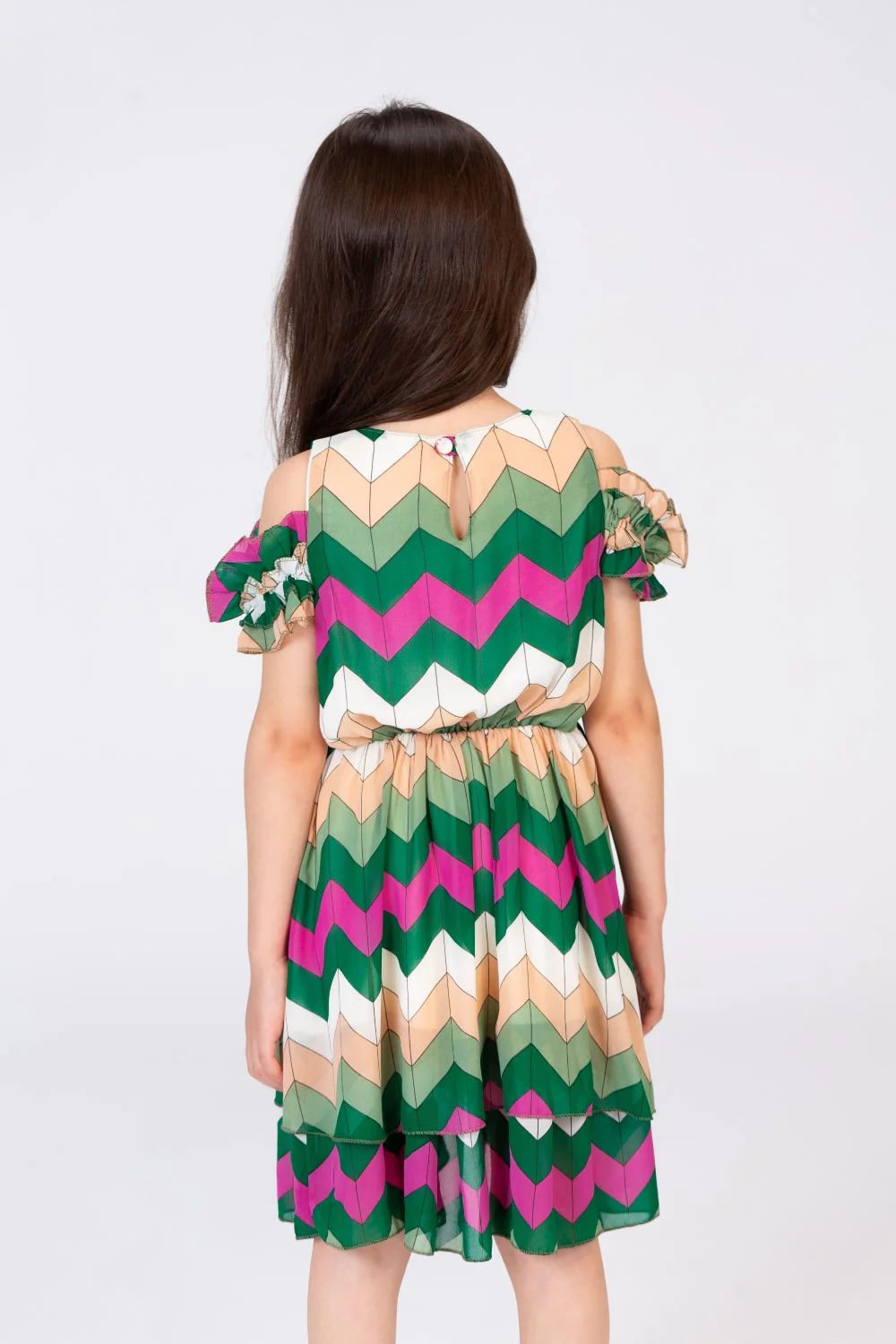 Girls Regular Fit Colorful Dress With A Unique Cut - Image 2