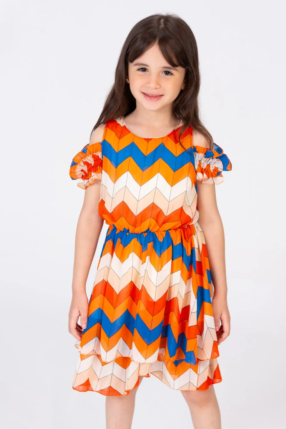 Girls Regular Fit Colorful Dress With A Unique Cut - Image 6