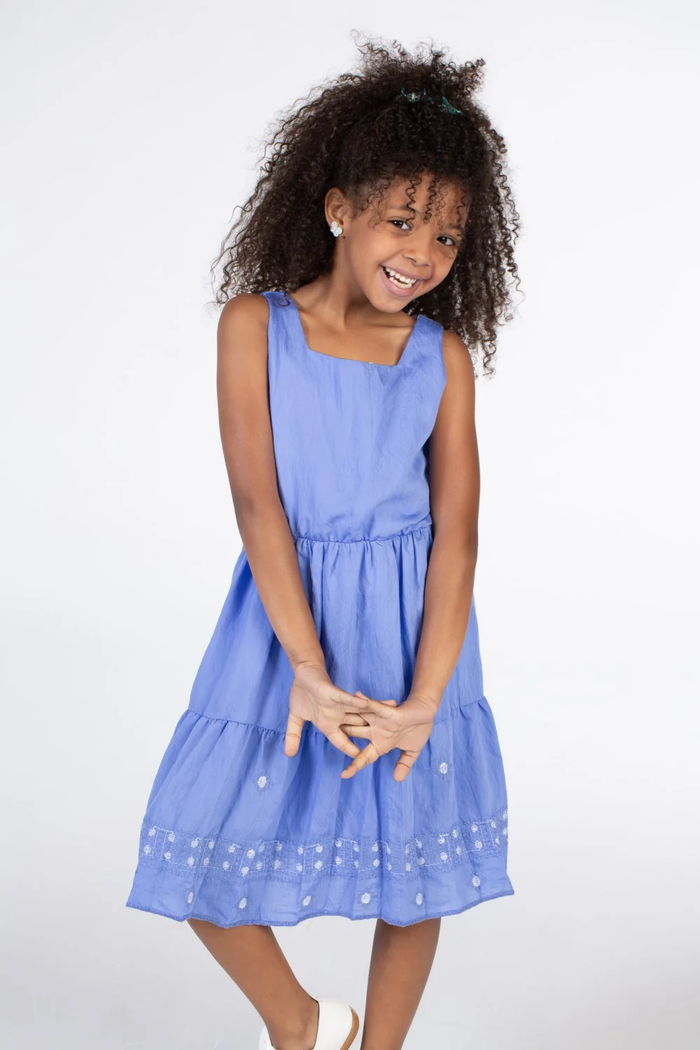 Girls Regular Fit Cut Dress With Ruffles At The Bottom - Image 3