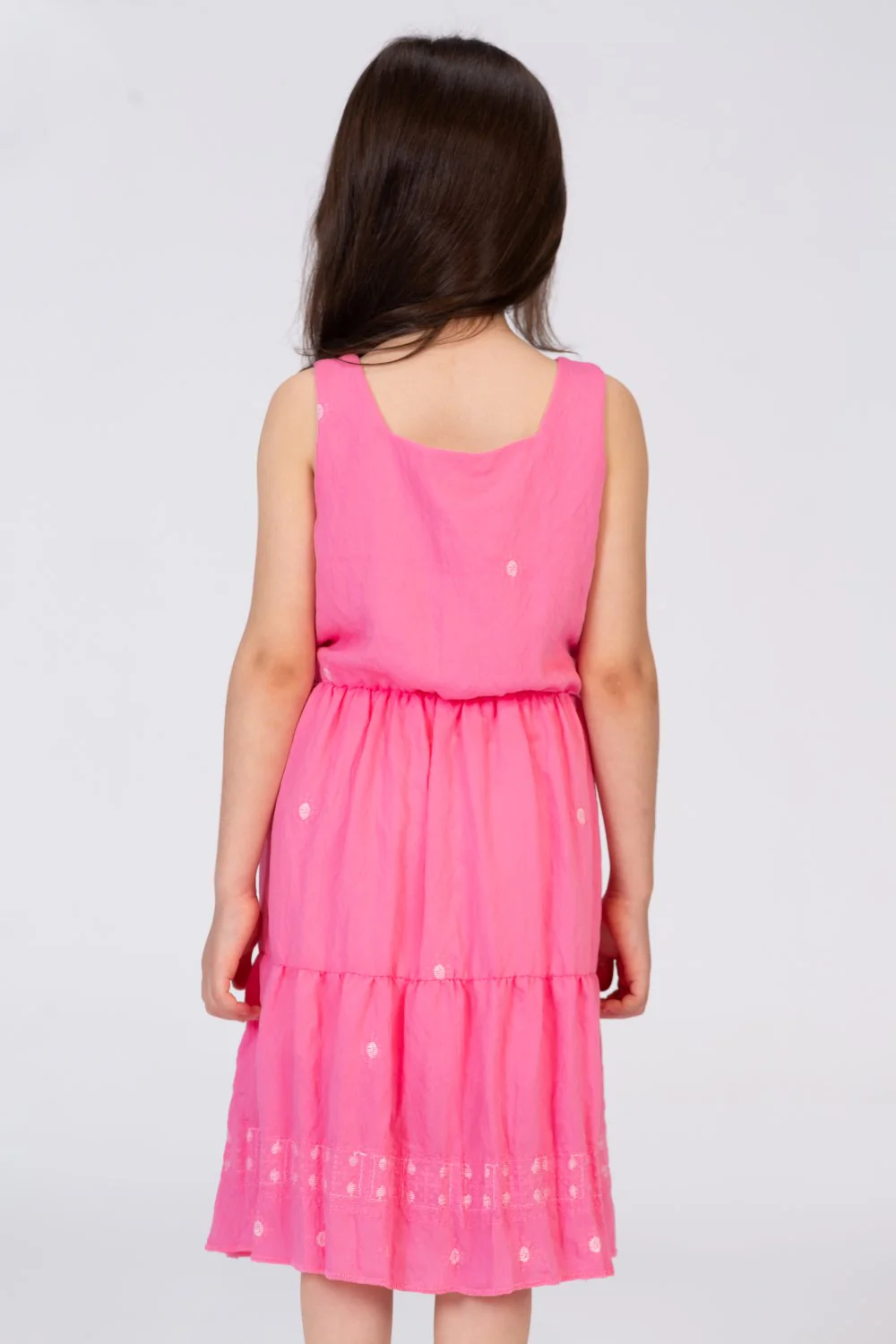 Girls Regular Fit Cut Dress With Ruffles At The Bottom - Image 5