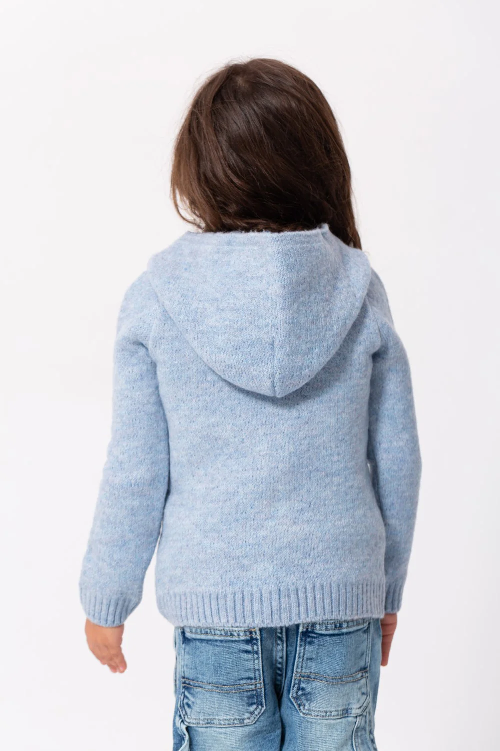 Girl's Regular Fit Full Zipper Unique Style Wool Hooded Pullover - Image 2