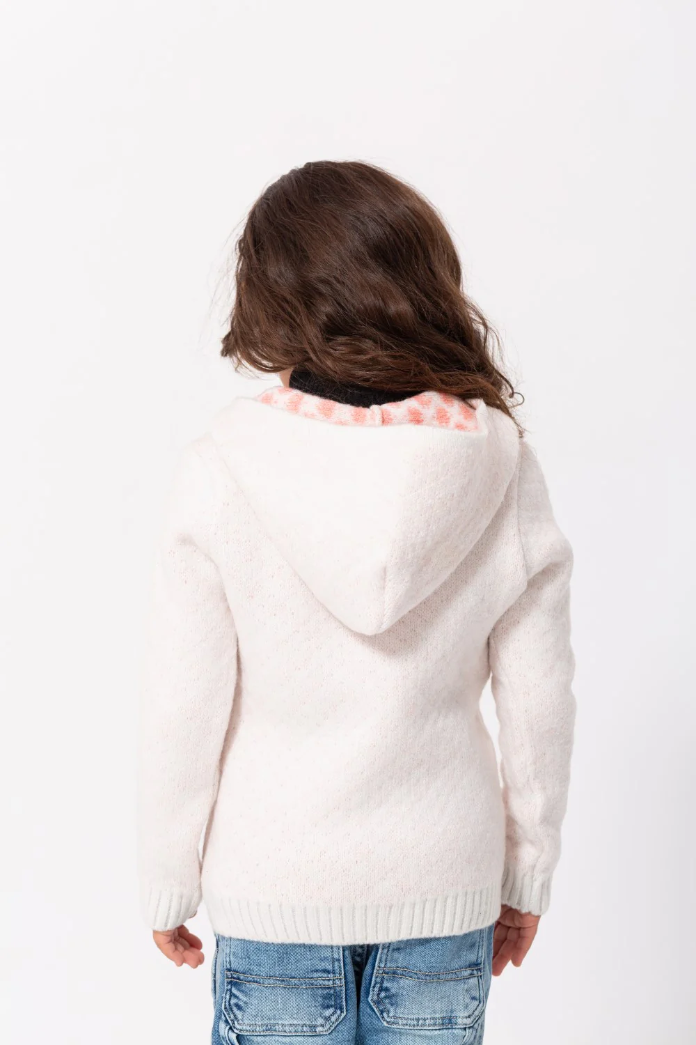 Girl's Regular Fit Full Zipper Unique Style Wool Hooded Pullover - Image 8
