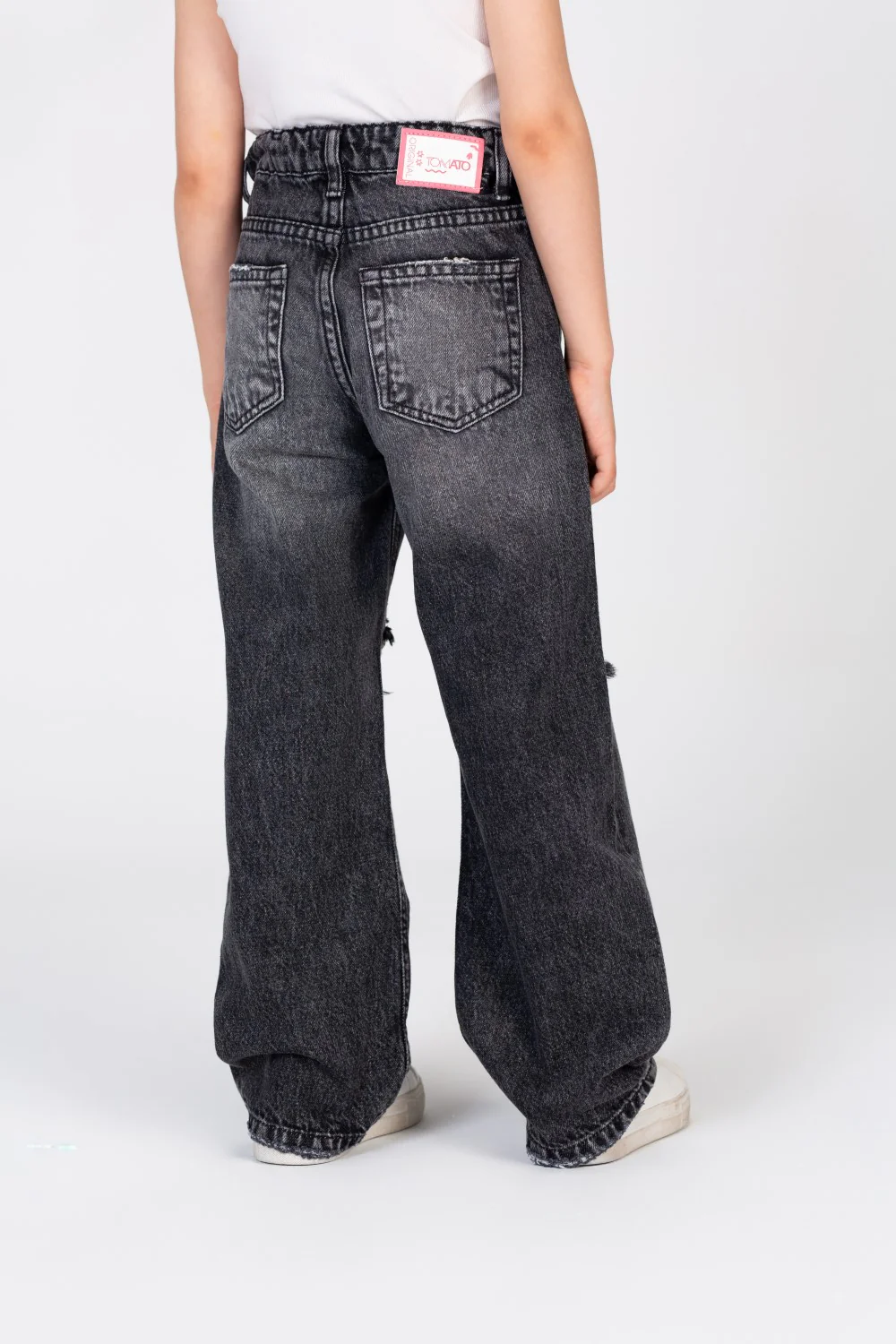 Girls Ripped Jeans Wide Leg Pants - Image 4