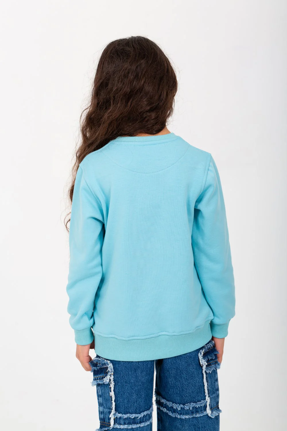 Girl's Round Neck Padded Front Print Sweatshirt - Image 5
