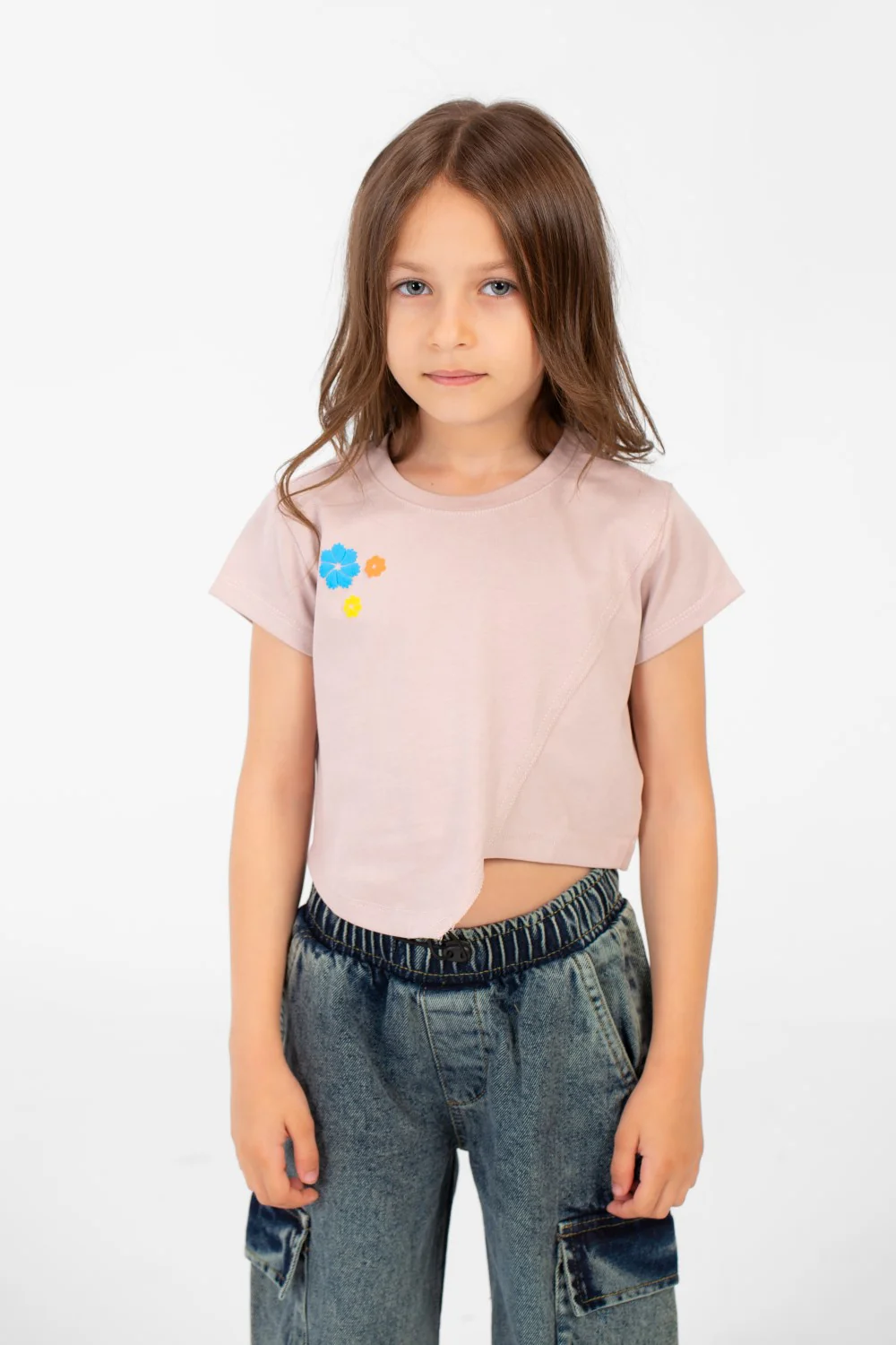 Girl's Round Neck Text Print Half Sleeves T-shirt In Distinctive Design - Image 5