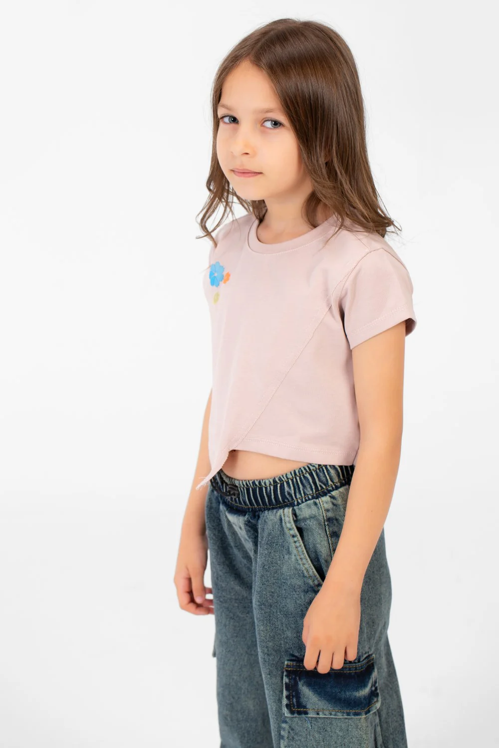 Girl's Round Neck Text Print Half Sleeves T-shirt In Distinctive Design - Image 7