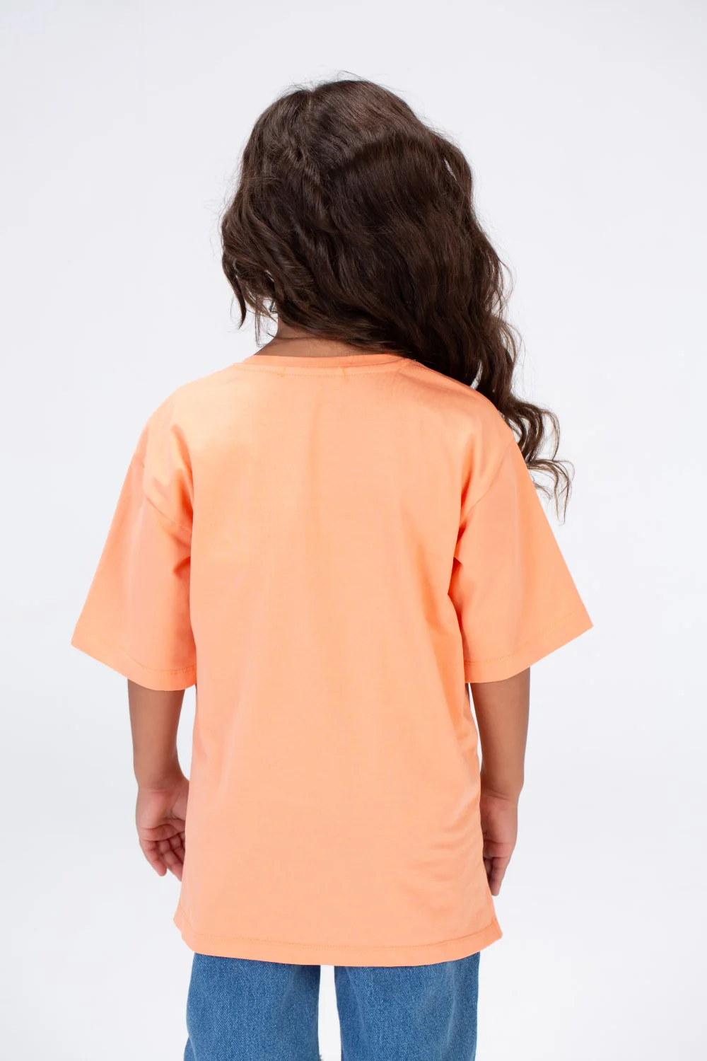 Girls Round Oversize T-shirt With Front Print And Short Sleeves - Image 7