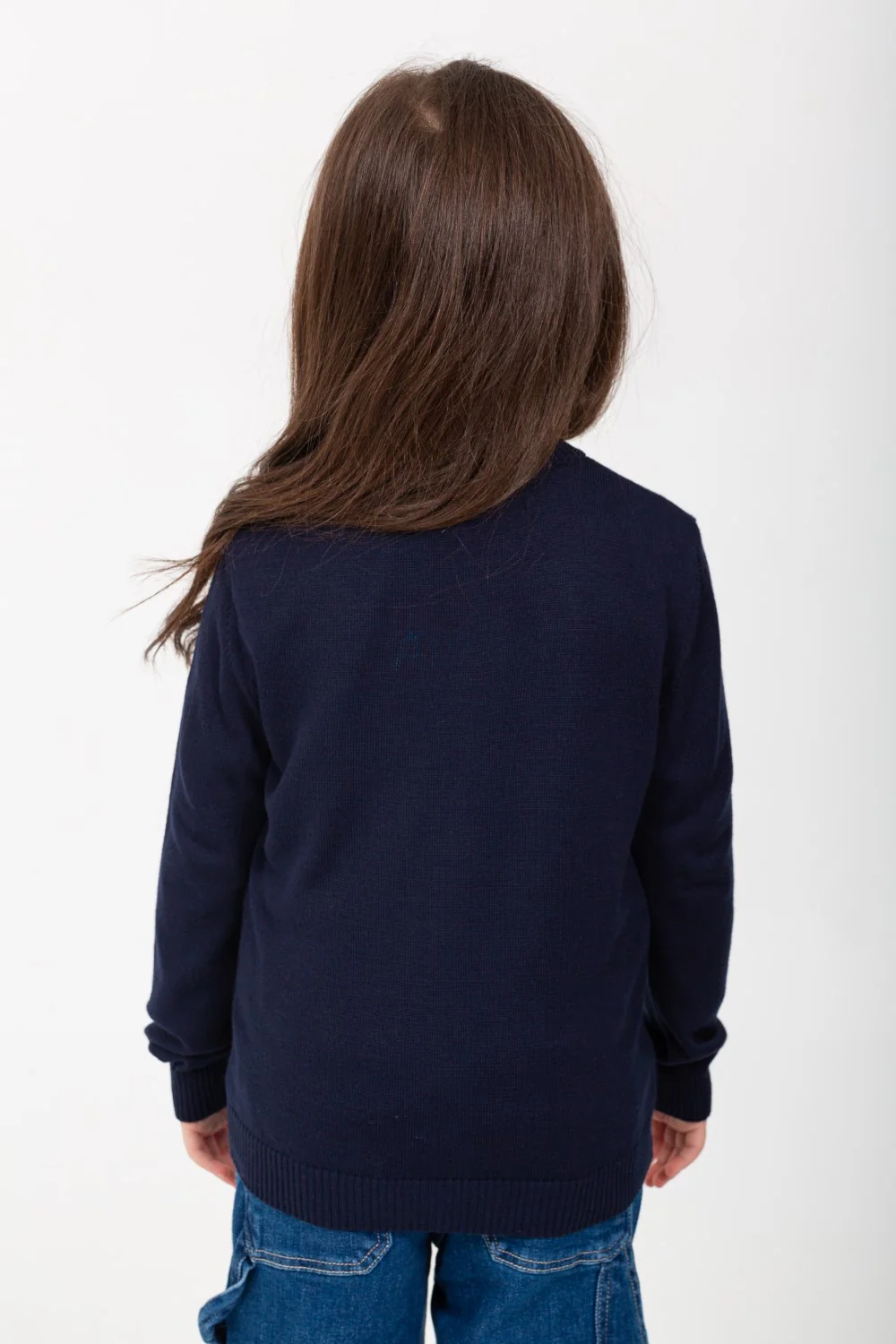 Girl's Rounded Neck Padded With Unqiue Modern Pattern Pullover - Image 8