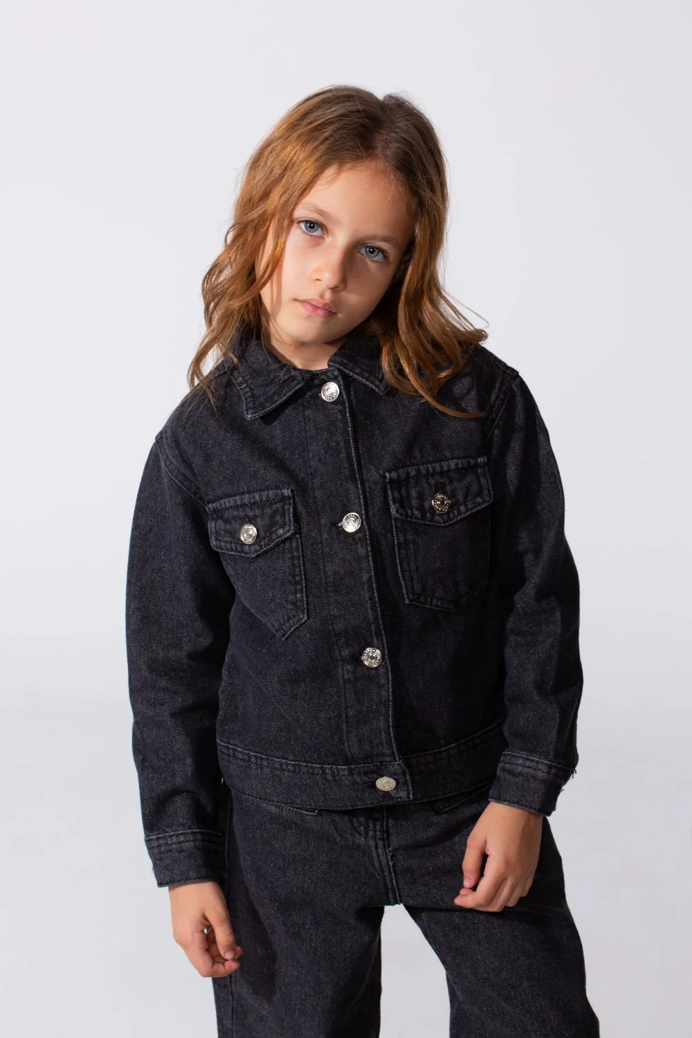 Girl's Slim Fit Denim Basic Modern Outfit - Image 12