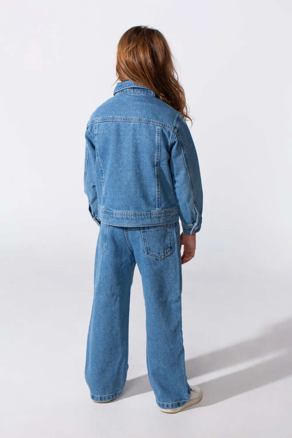 Girl's Slim Fit Denim Basic Modern Outfit - Image 2