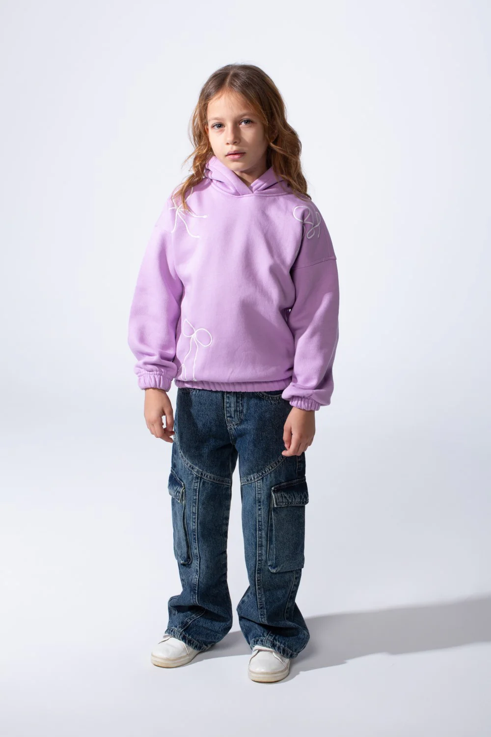 Girl's Slim Fit Elasticated Cuffs And Waistband Long Sleeve Printed Hooded Daily Wear Melton Sweatshirt - Image 11