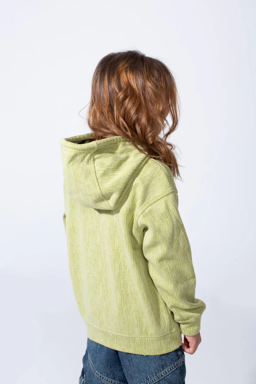 Girl's Slim Fit Hooded Designed Soft Ribbed Texture Cozy Feel Long Sleeves Relaxed Fit Perfect Everyday Casual Sweatshirt - Image 6