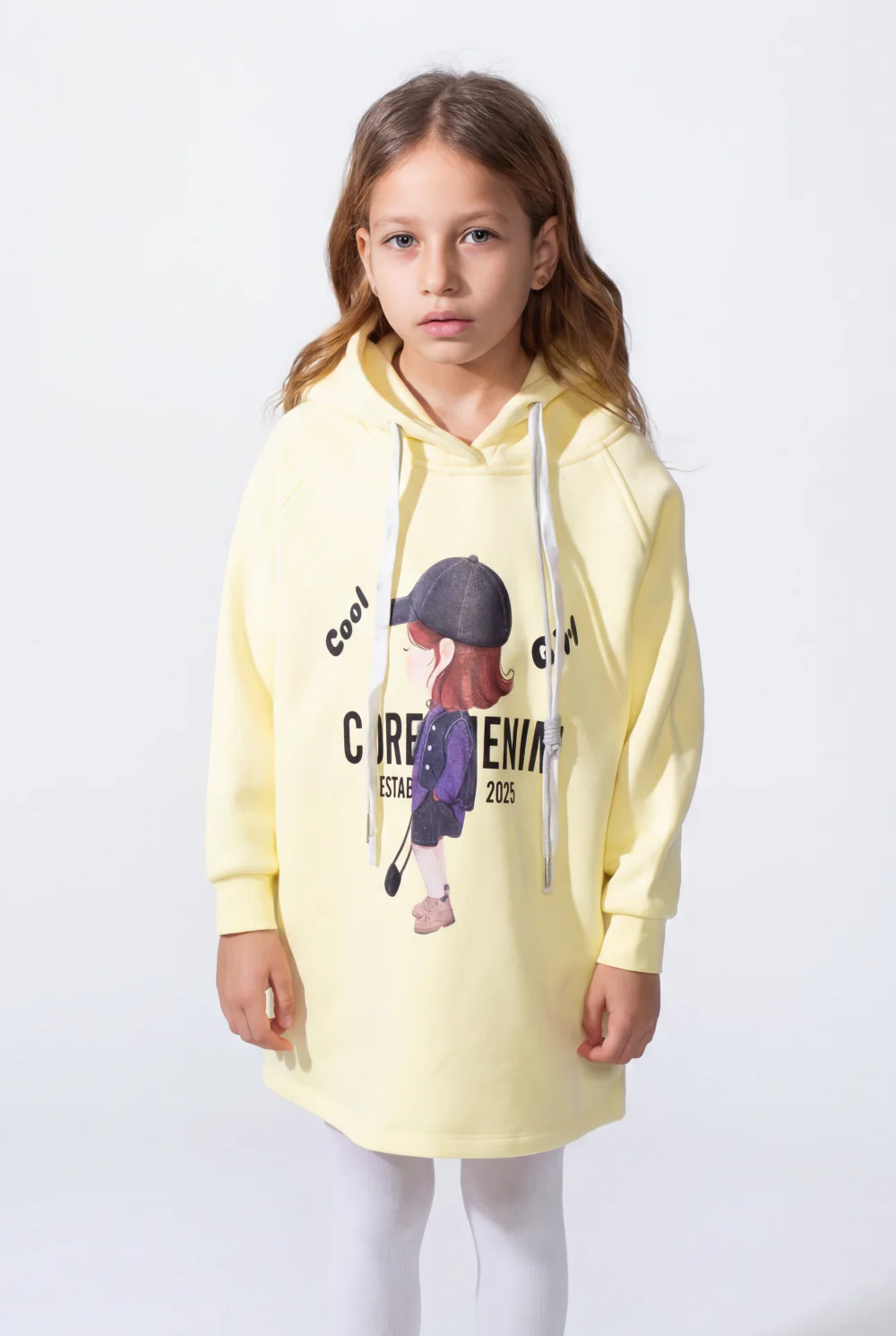 Girl's Slim Fit Long-Sleeve Playful Graphic Print Cozy Casual Melton Hooded Sweatshirt - Image 10