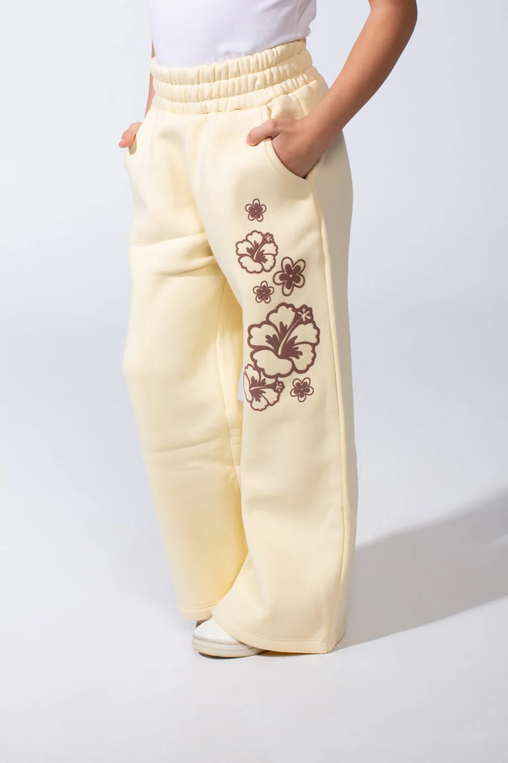 Girl's Slim Fit Practical Material One Side Print Comfy Daily Wear Pants - Image 10