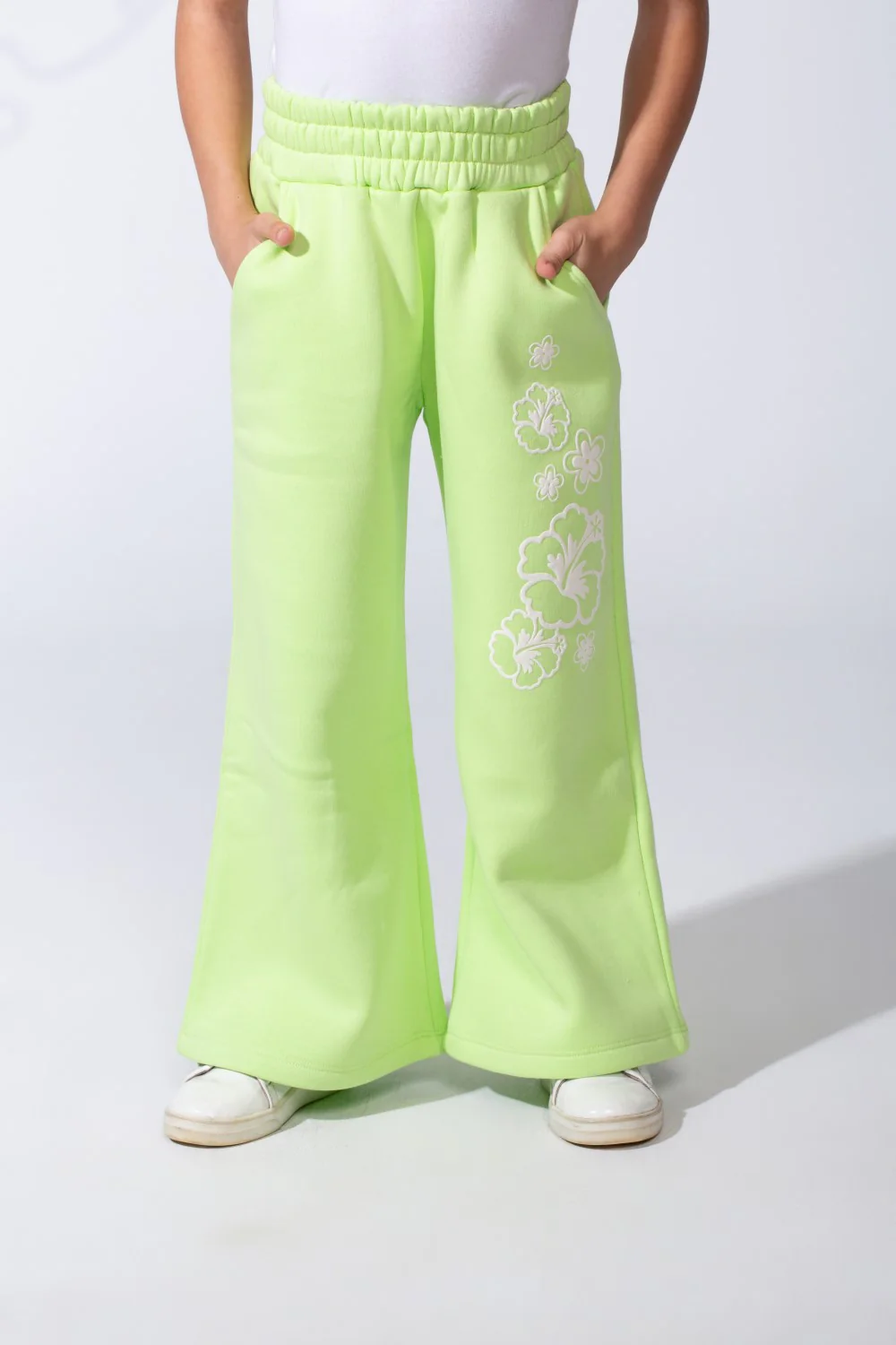 Girl's Slim Fit Practical Material One Side Print Comfy Daily Wear Pants - Image 5