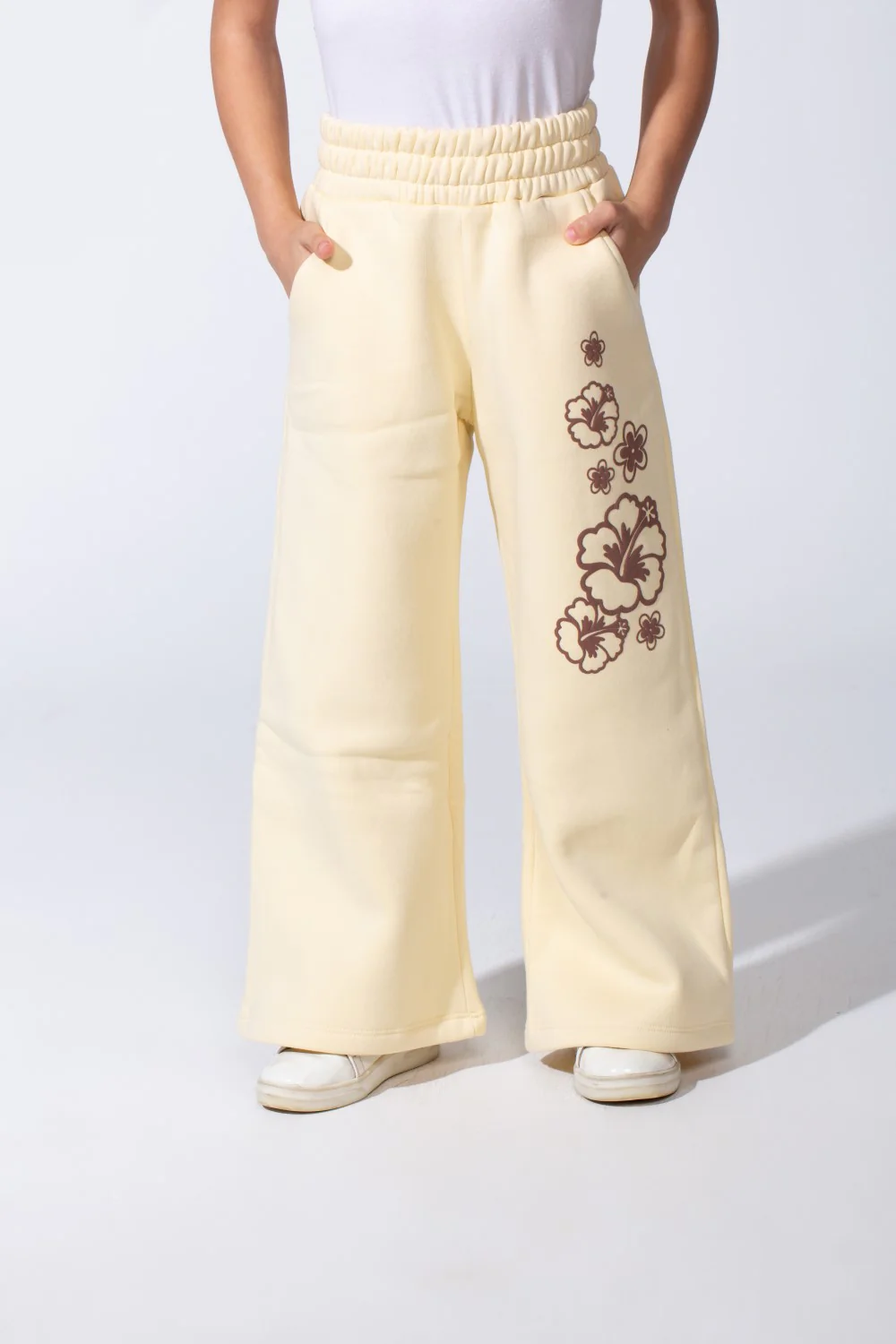 Girl's Slim Fit Practical Material One Side Print Comfy Daily Wear Pants - Image 9