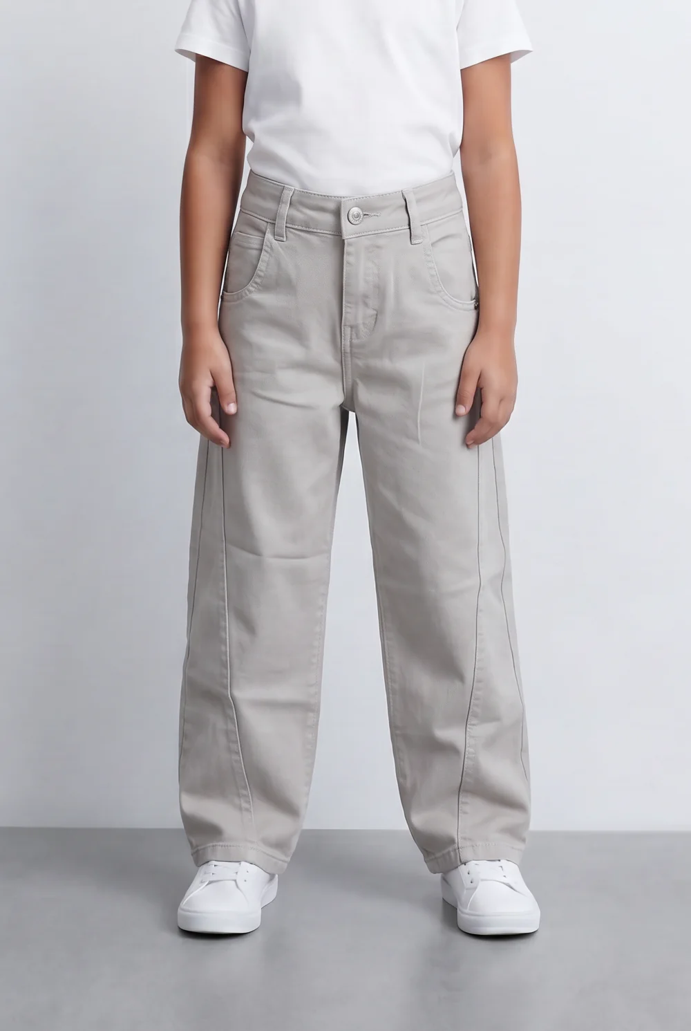 Girl's Slouchy Boyfriend Jeans Pants Oversized Barrel Leg with Used Effect Tomato Store - Image 17