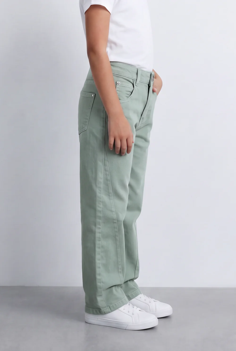 Girl's Slouchy Boyfriend Jeans Pants Oversized Barrel Leg with Used Effect Tomato Store - Image 23