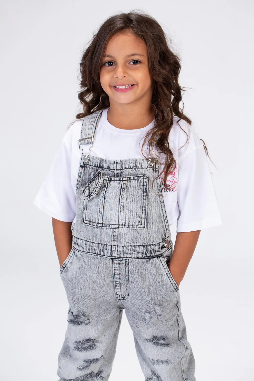 Girls Slouchy Cutting Jeans Jumpsuit With A Unique Cut And Side And Back Pockets - Image 6
