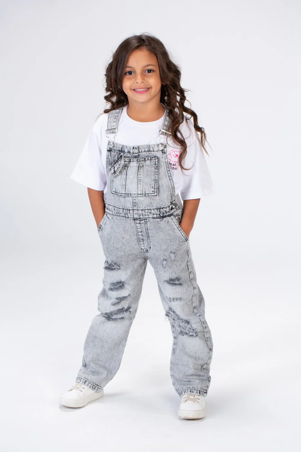Girls Slouchy Cutting Jeans Jumpsuit With A Unique Cut And Side And Back Pockets - Image 8