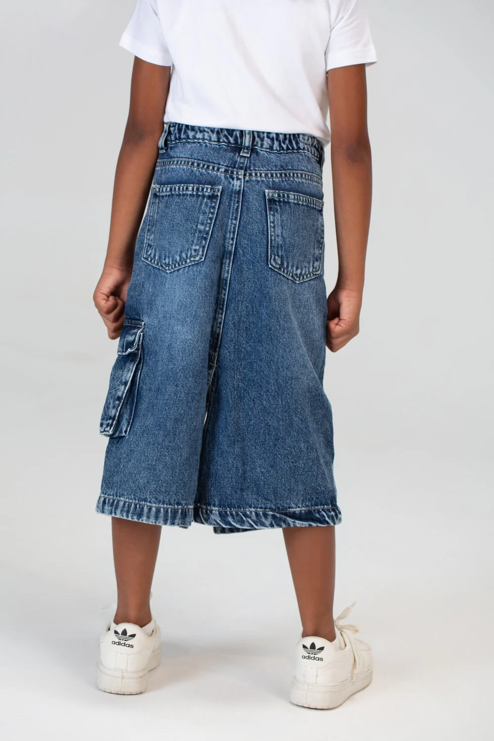 Girls Slouchy Jeans Skirt With A Trendy Pocket And A Unique Cut - Image 5