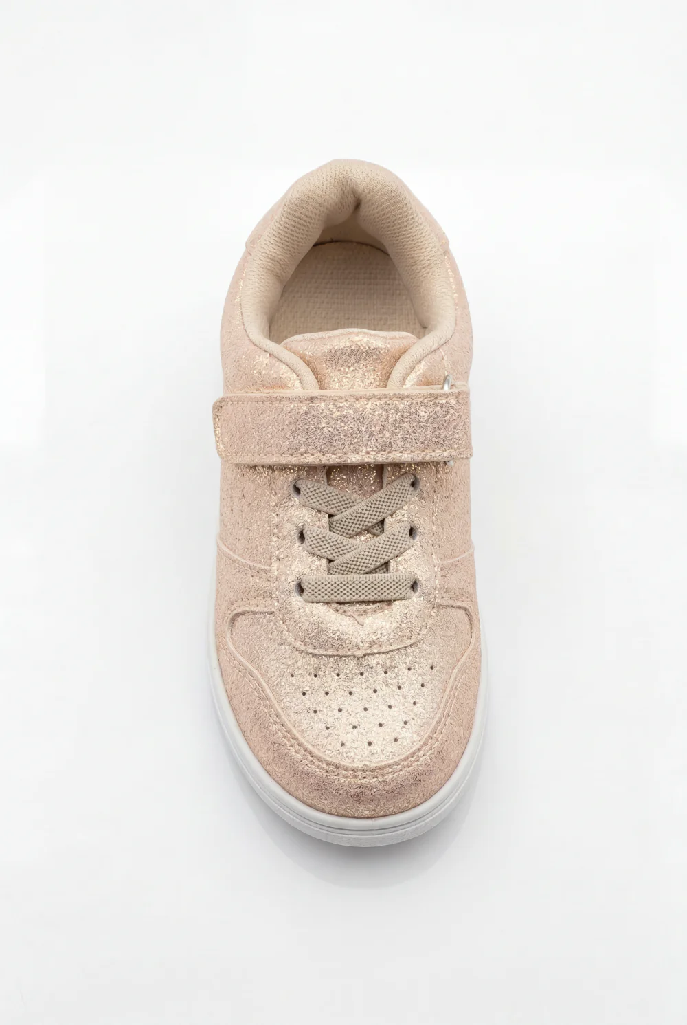 Girl's Sneakers Structured Long-Lasting Wear Hook And Loop Strap Elastic Laces Padded Collar Rubber Sole Comfy Shoes - Image 4