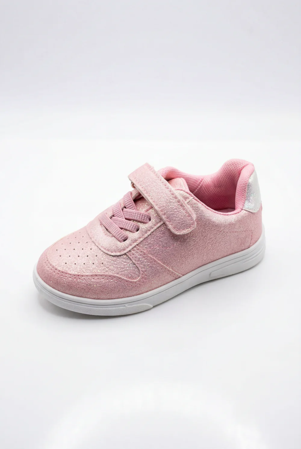 Girl's Sneakers Structured Long-Lasting Wear Hook And Loop Strap Elastic Laces Padded Collar Rubber Sole Comfy Shoes - Image 6