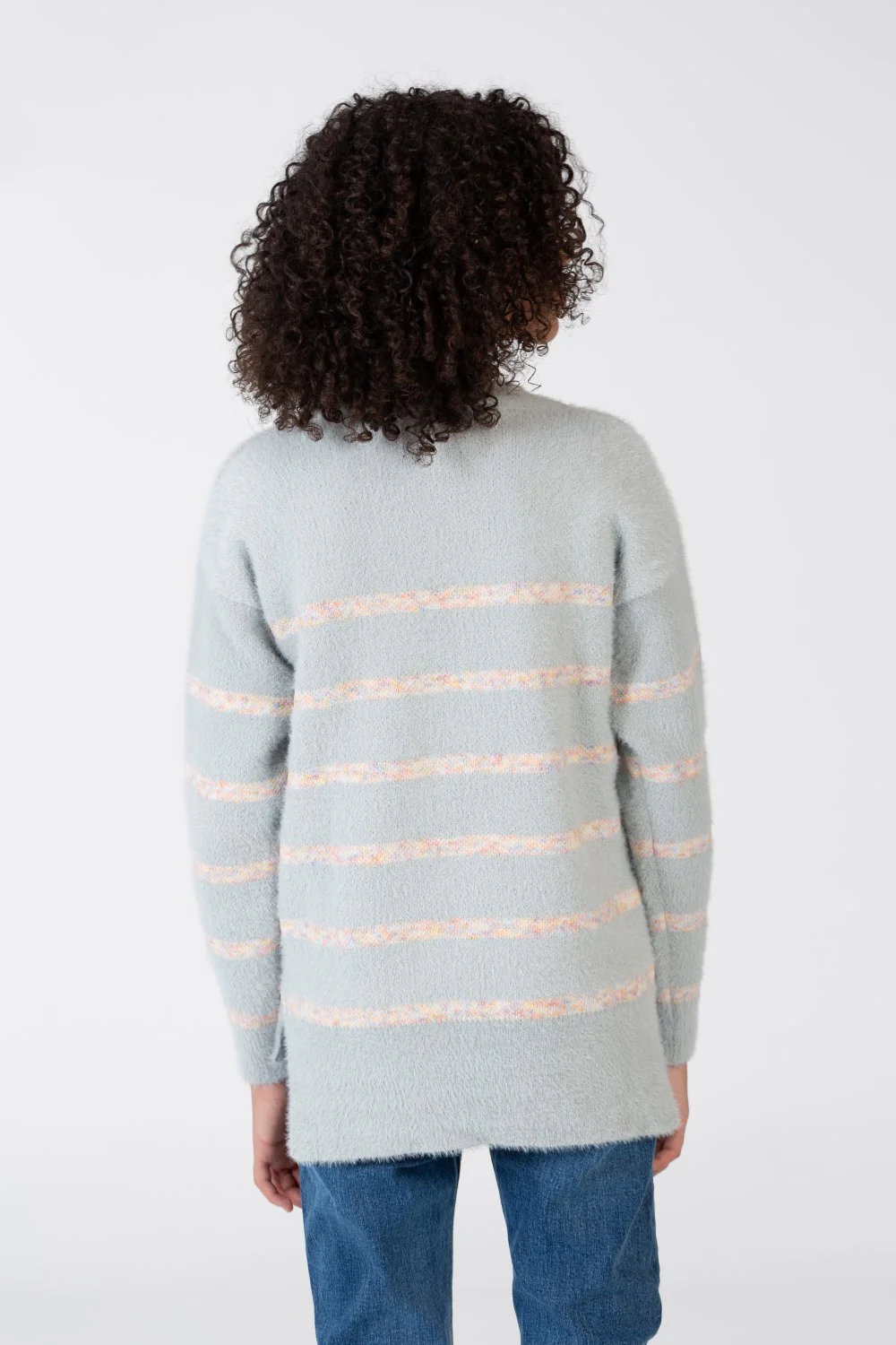 Girl's Striped Round Neck Pullover With Long Sleeves - Image 6