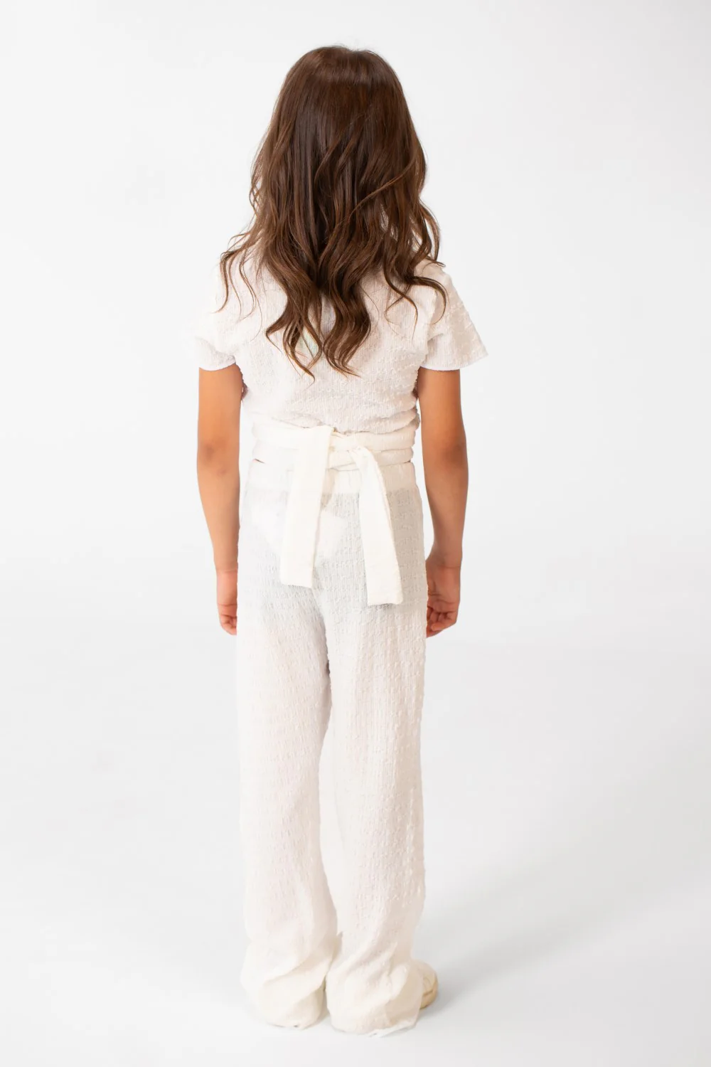 Girl's Summer Plain Linen Modern Outfit With Comfortable Practical Material - Image 10
