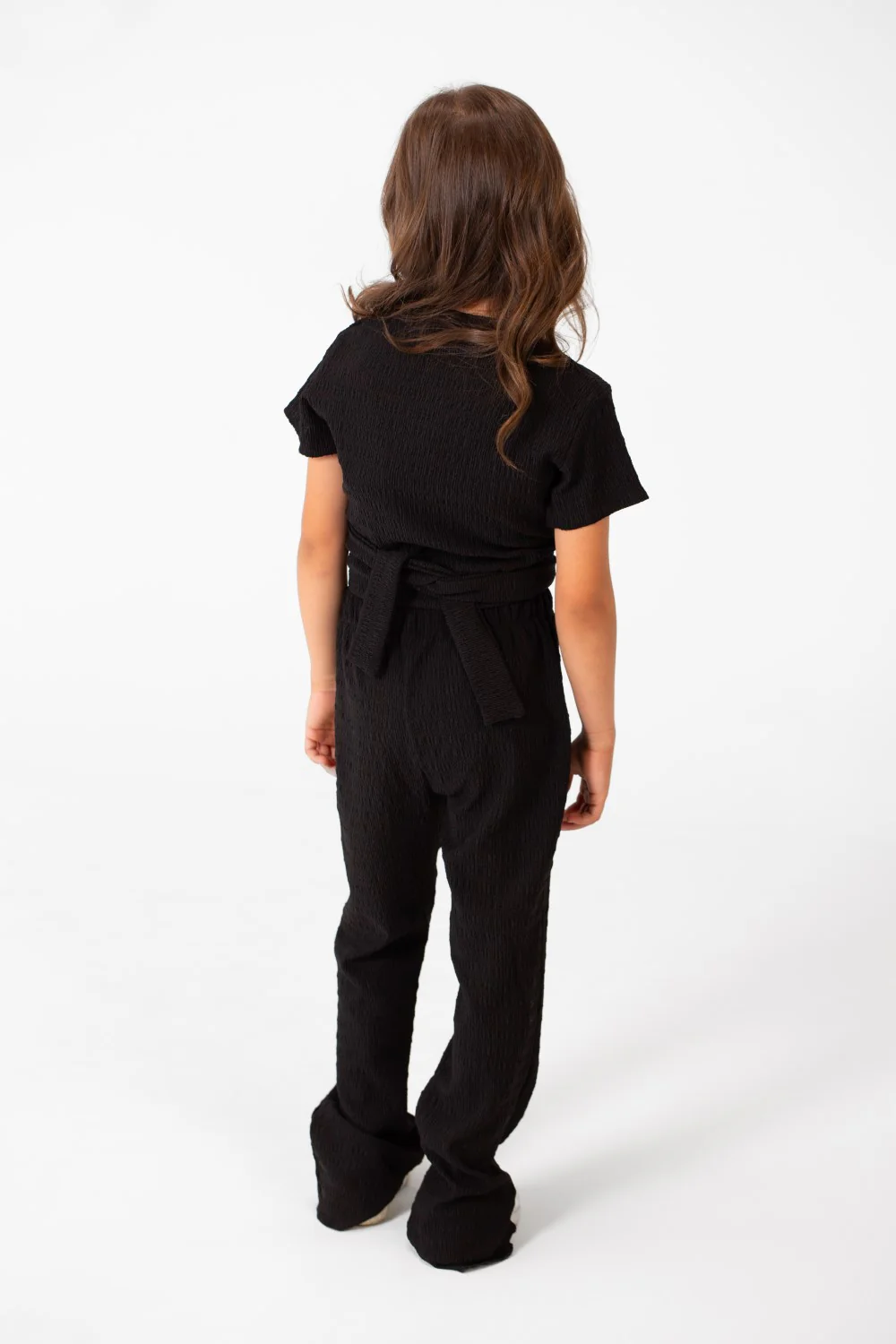 Girl's Summer Plain Linen Modern Outfit With Comfortable Practical Material - Image 2