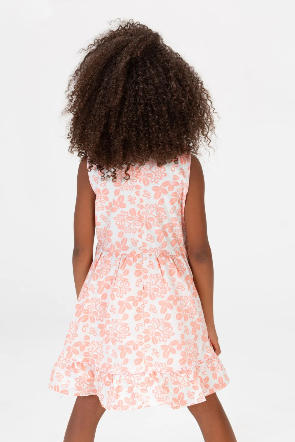 Girls Summer Tomato Casual Floral Sleeveless Dress In Dusty Rose - Image 2