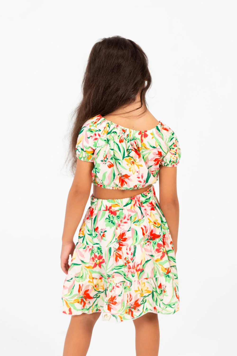 Girl's Summer Wooded Cotton Outfit Set Skirt With A Modern Casual Design - Image 6