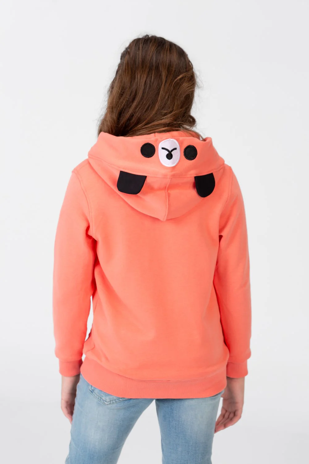Girl's Sweatshirt With A Hood And A Front Zipper - Image 6