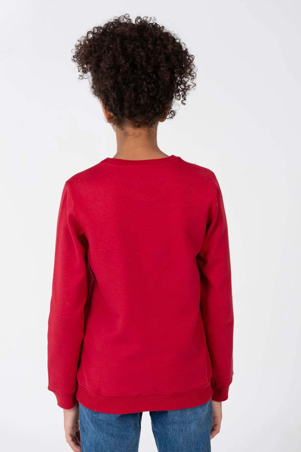 Girl's Sweatshirt With A Round Neck And A Print On The Front - Image 10