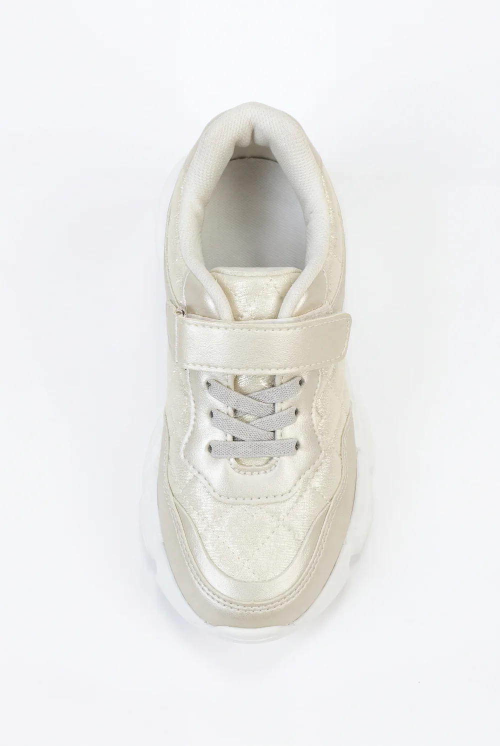 Girl's Textured Chunky Sneaker Side Panels Wide Hook And Loop Strap Chunky Durability Smooth Stride Shoes - Image 12