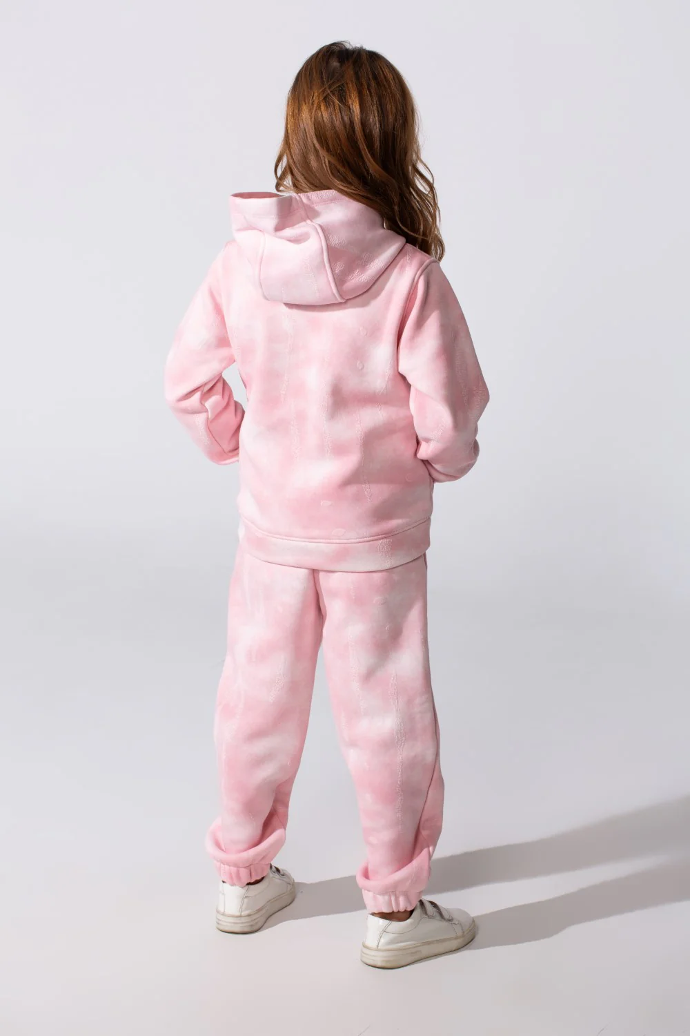 Girl's Tie Dye Slim Fit Melton Comfortable Outfit Set - Image 6