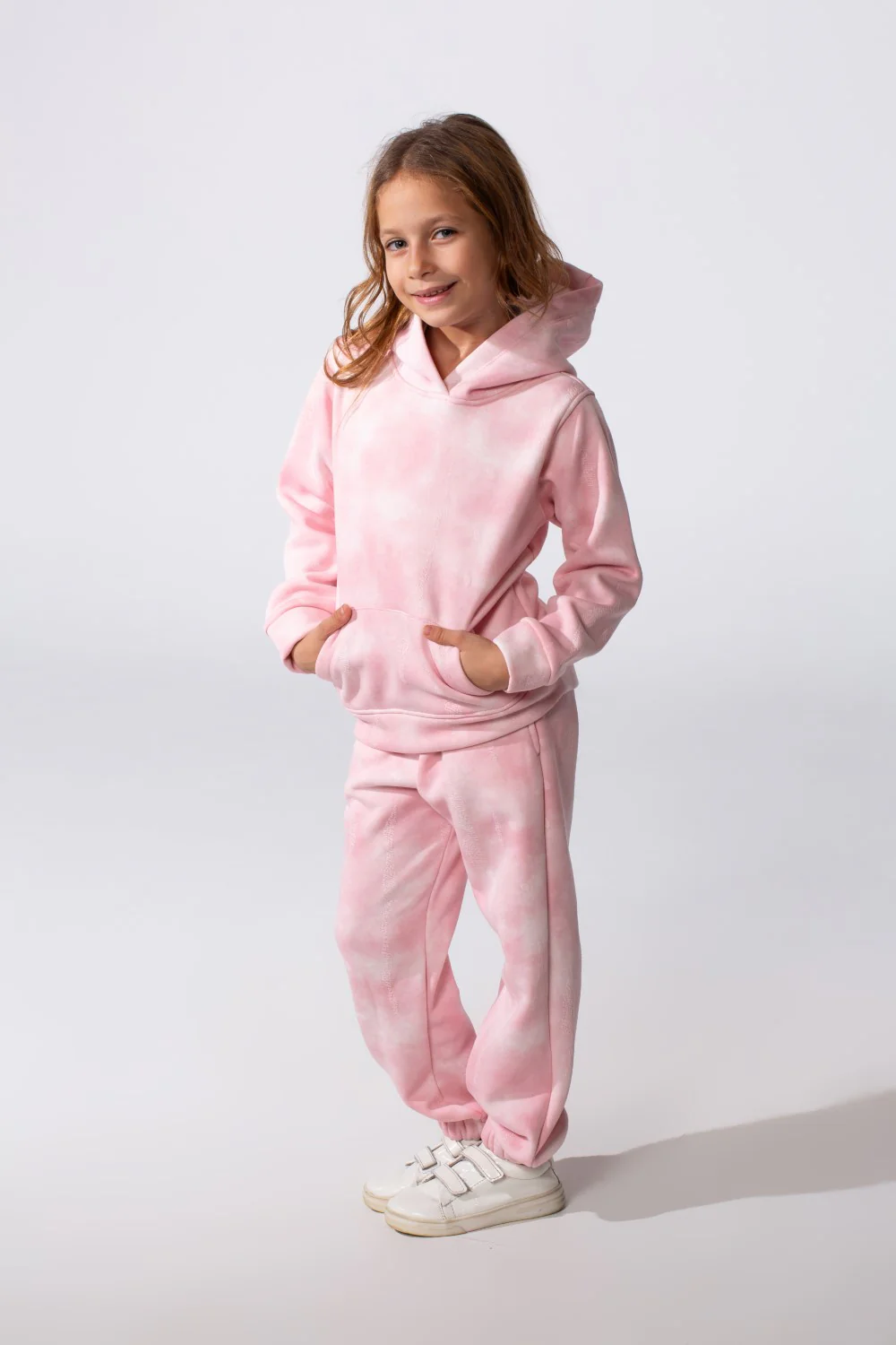 Girl's Tie Dye Slim Fit Melton Comfortable Outfit Set - Image 8