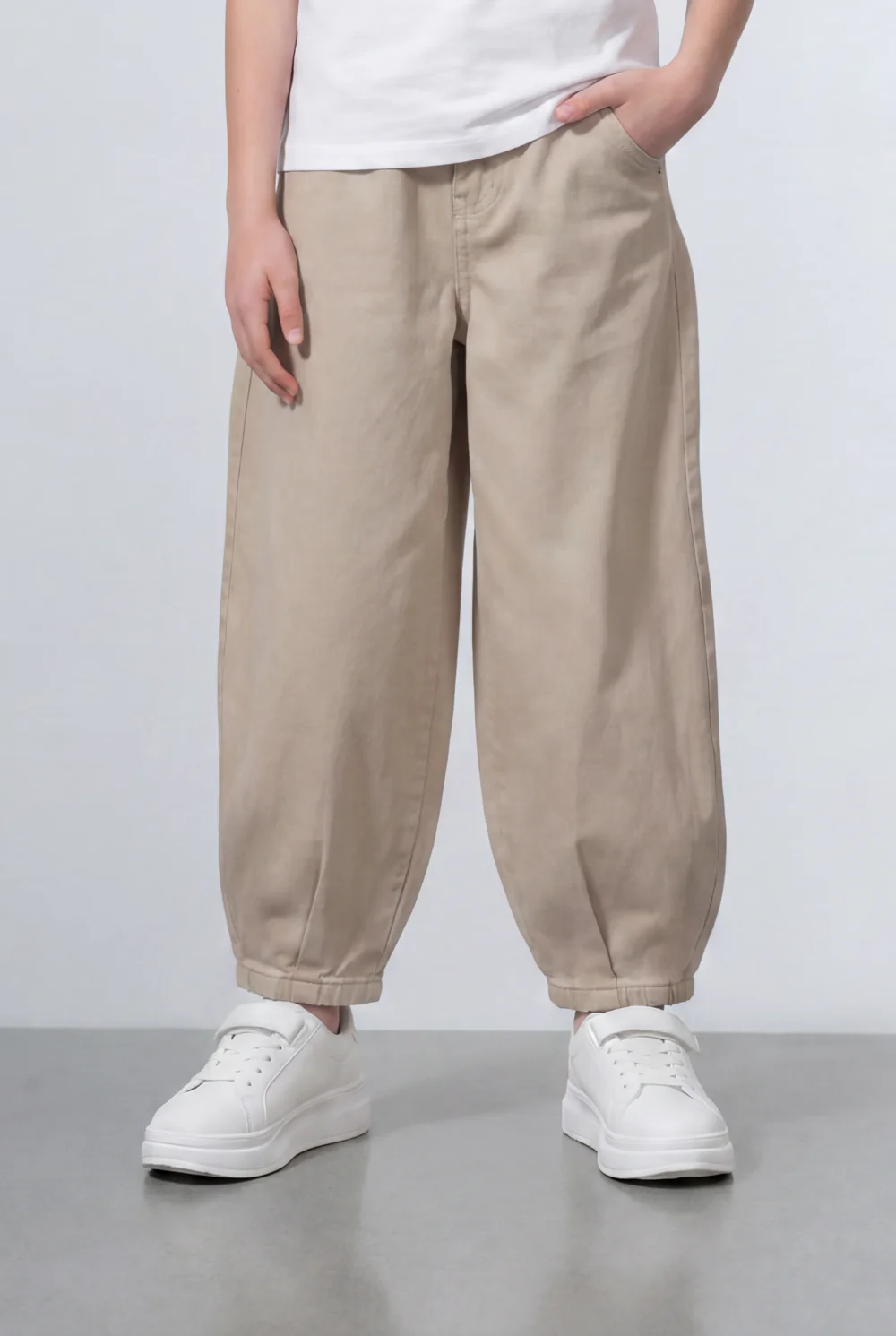 Girl's Tomato Store Barrel Leg Jeans Pants Curved Boyfriend Fit Silhouette High Rise Waist