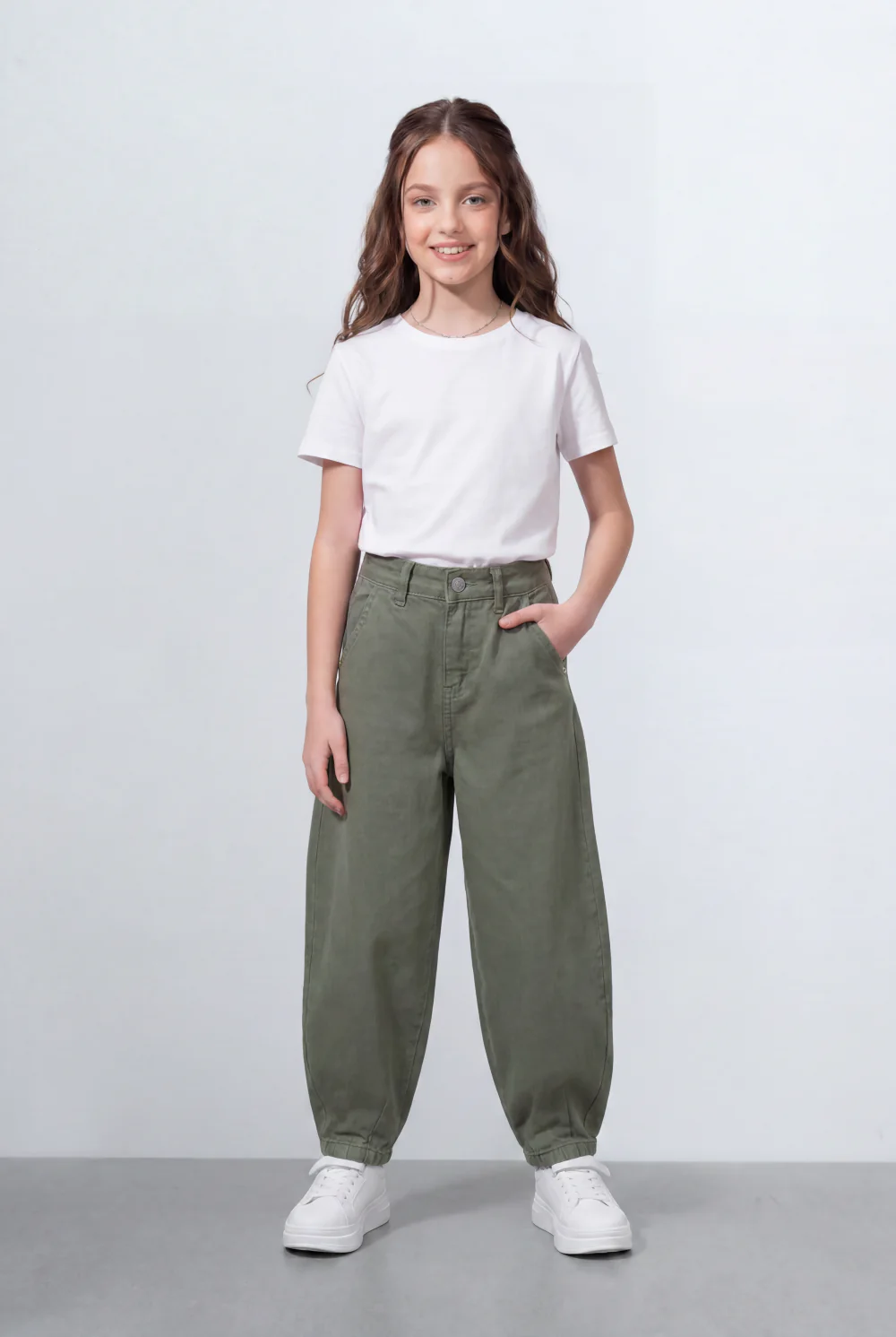 Girl's Tomato Store Barrel Leg Jeans Pants Curved Boyfriend Fit Silhouette High Rise Waist - Image 11