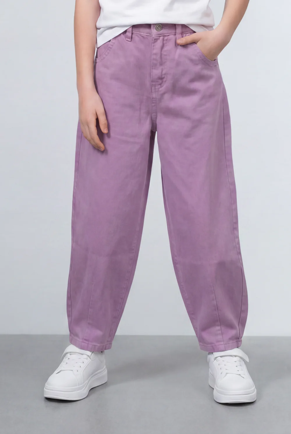 Girl's Tomato Store Barrel Leg Jeans Pants Curved Boyfriend Fit Silhouette High Rise Waist - Image 13