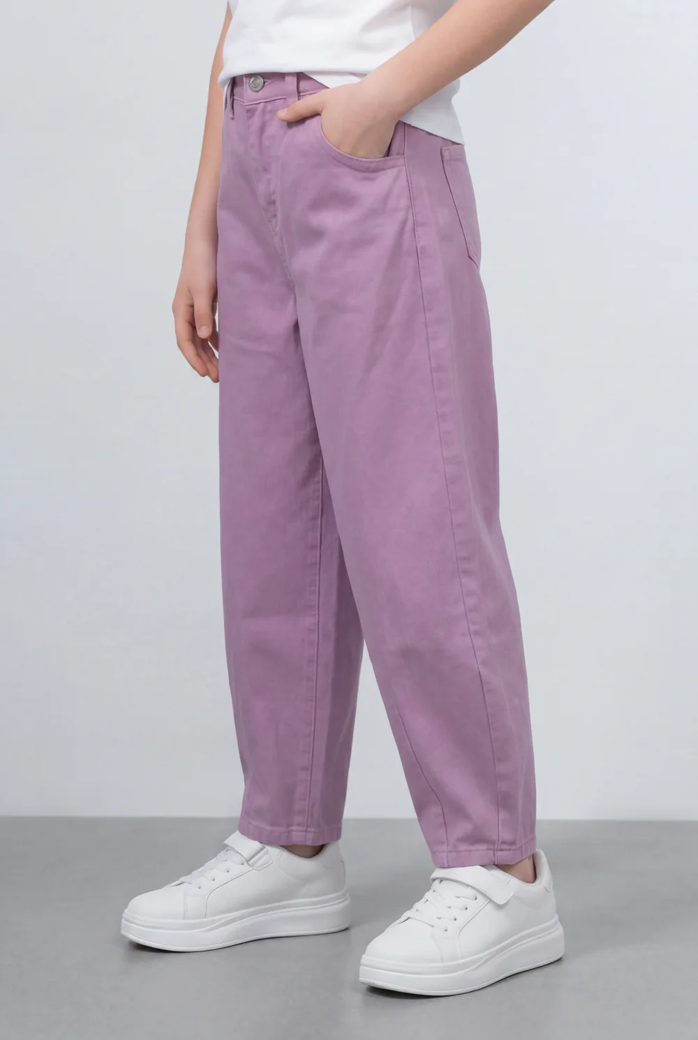 Girl's Tomato Store Barrel Leg Jeans Pants Curved Boyfriend Fit Silhouette High Rise Waist - Image 16