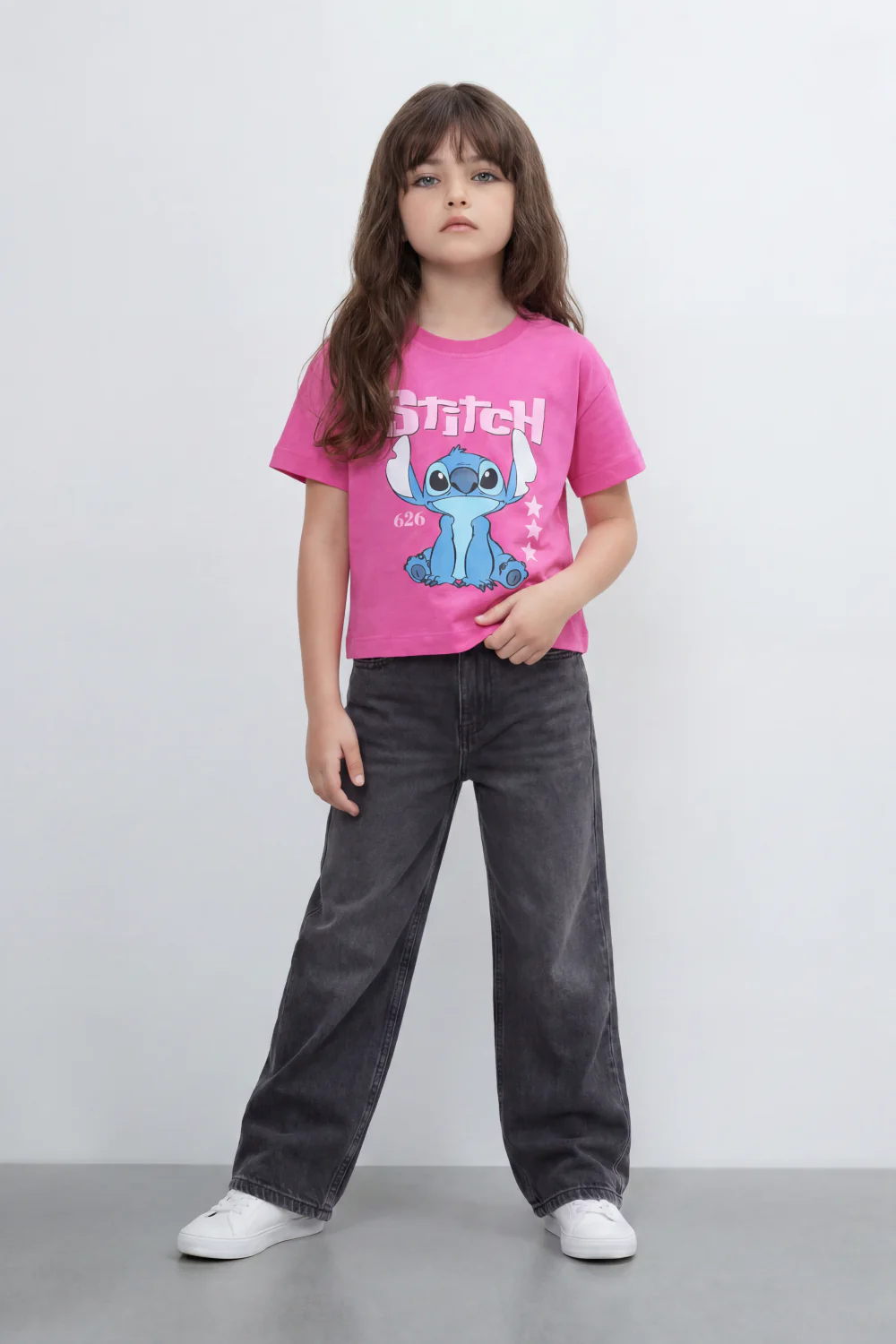 Girls’ Tomato Store Galaxy Buddy T Shirt Front Cartoon Mascot Print With Puffy Shadow Typography 626 Number Detail Star Artwork Plain Slim Fit - Image 3