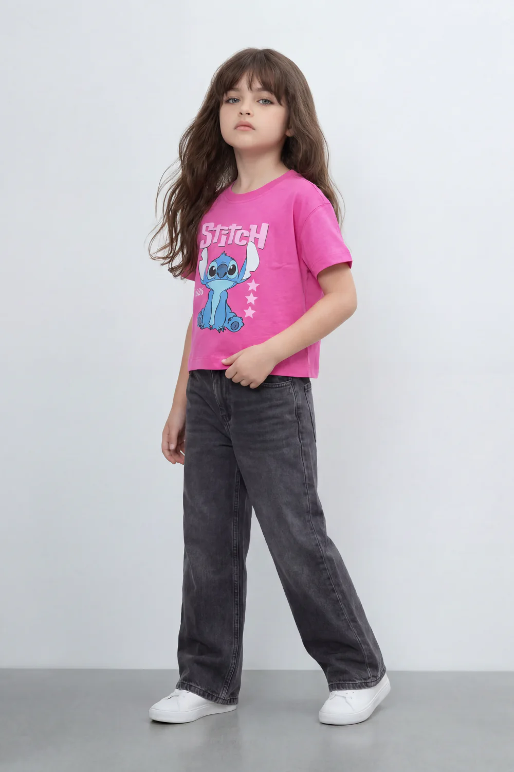 Girls’ Tomato Store Galaxy Buddy T Shirt Front Cartoon Mascot Print With Puffy Shadow Typography 626 Number Detail Star Artwork Plain Slim Fit - Image 4
