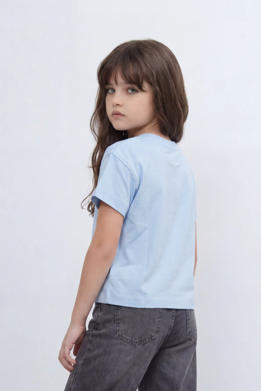 Girls’ Tomato Store Galaxy Buddy T Shirt Front Cartoon Mascot Print With Puffy Shadow Typography 626 Number Detail Star Artwork Plain Slim Fit - Image 6