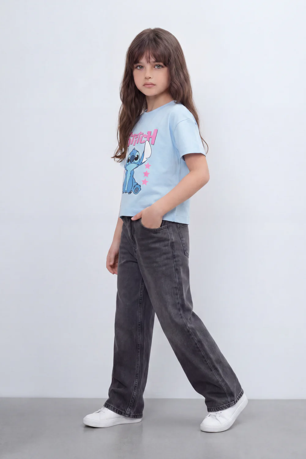 Girls’ Tomato Store Galaxy Buddy T Shirt Front Cartoon Mascot Print With Puffy Shadow Typography 626 Number Detail Star Artwork Plain Slim Fit - Image 7