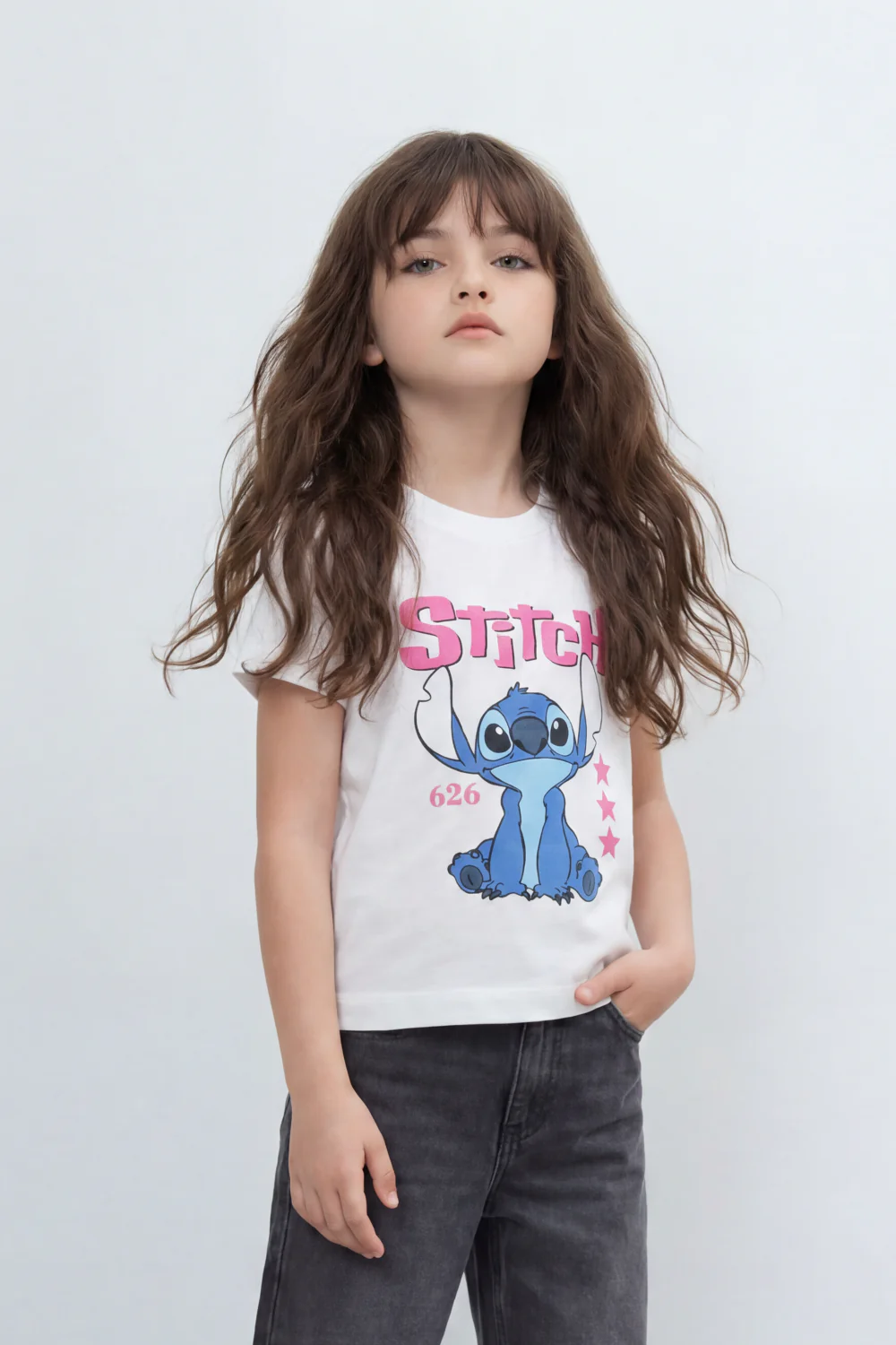 Girls’ Tomato Store Galaxy Buddy T Shirt Front Cartoon Mascot Print With Puffy Shadow Typography 626 Number Detail Star Artwork Plain Slim Fit - Image 9