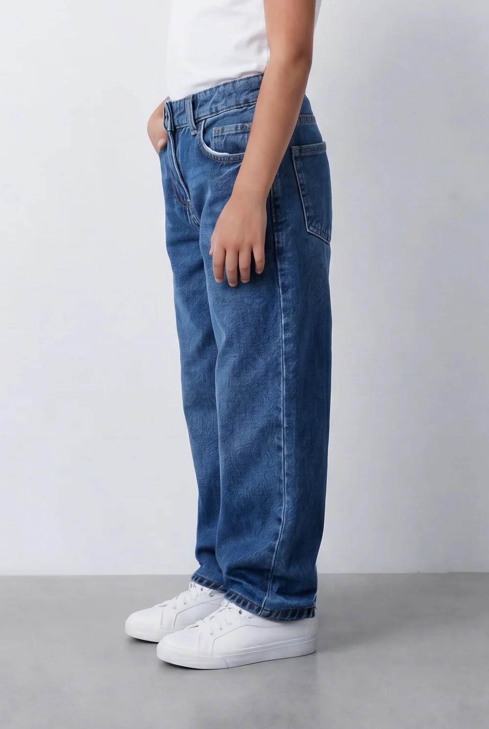 Girl's Tomato Store Mom Fit Denim Jeans High Rise Style Casual Everyday Comfortable Pants - Image 3