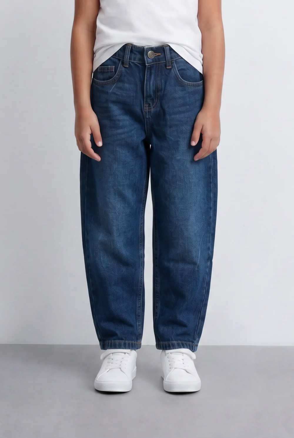 Girl's Tomato Store Mom Fit Denim Jeans High Rise Style Casual Everyday Comfortable Pants - Image 5