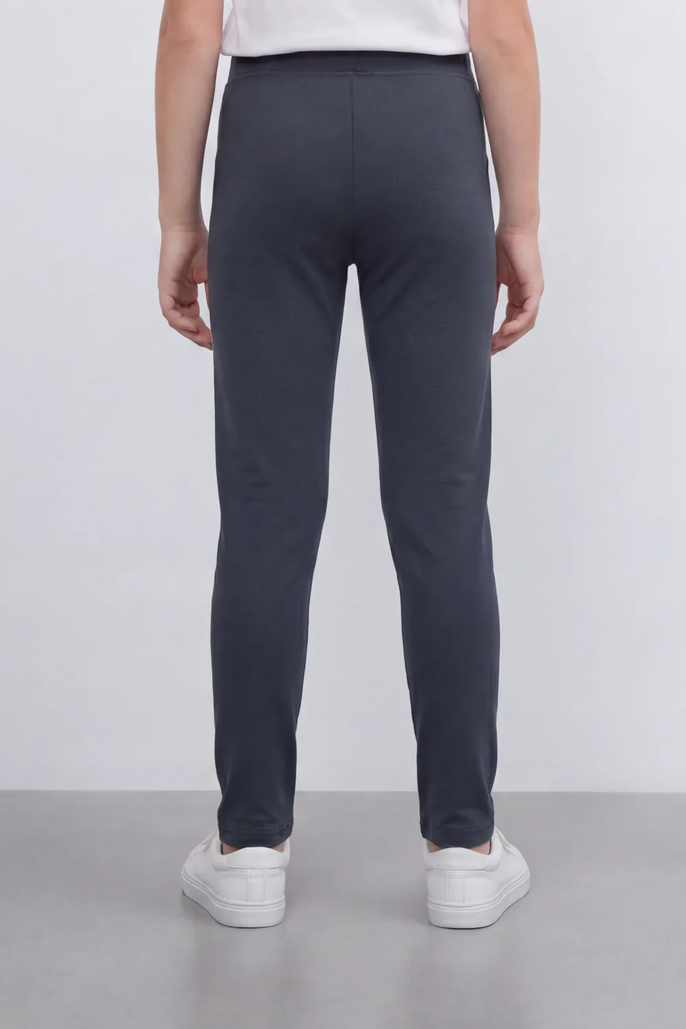 Girl's Tomato Store Second Skin Rib Leggings Smooth Solid Dye Surface Elastic Waistband Slim Stretch Fit - Image 11