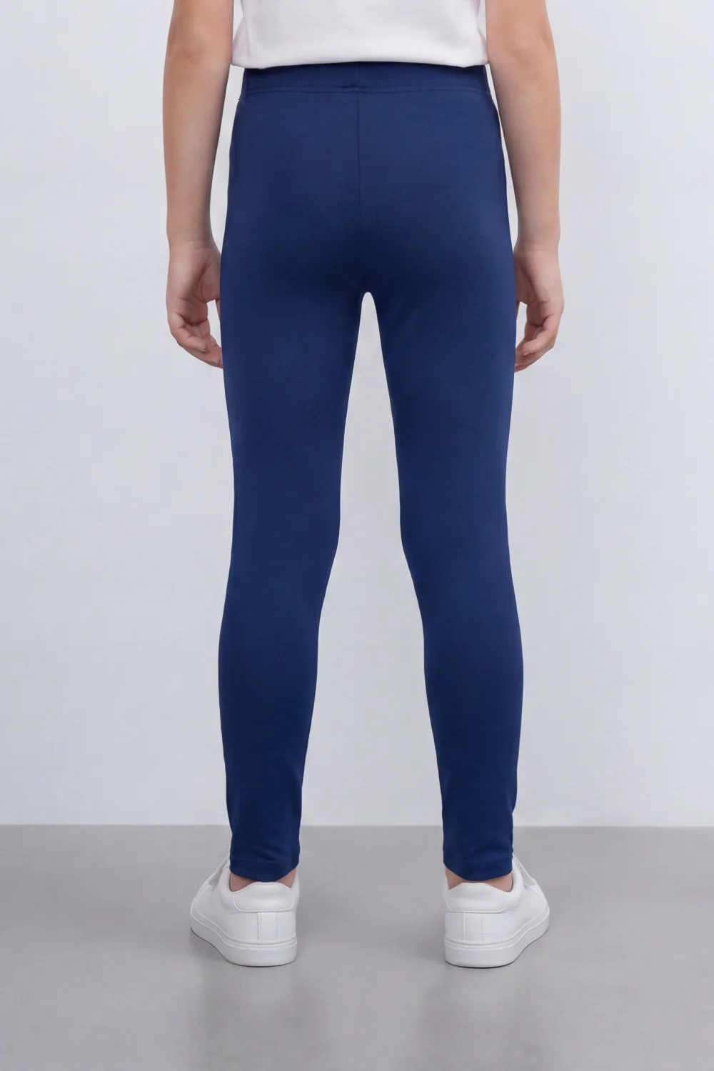Girl's Tomato Store Second Skin Rib Leggings Smooth Solid Dye Surface Elastic Waistband Slim Stretch Fit - Image 19